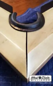 A corner pocket polished