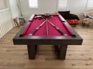Refined pool table in Pacific Palisades, CA