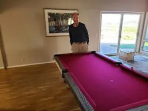 Classic traditional pool table