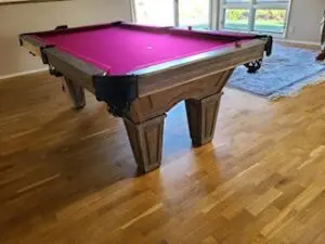 Classic traditional pool table