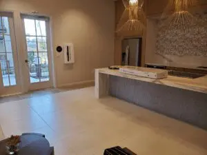 Sleek pool table