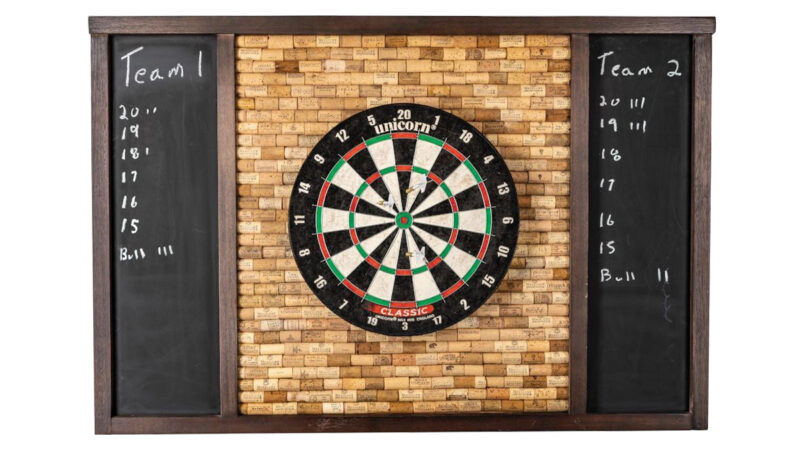 Wine Cork Backboard Dart Cabinet