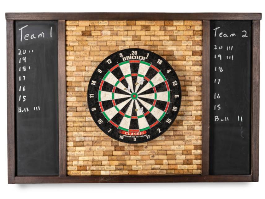 Dart Backboard with Wine cork
