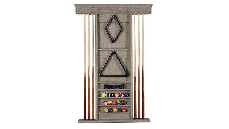 Barndoor gray ambassador wall cue rack