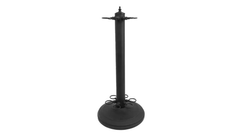 Round metal floor rack