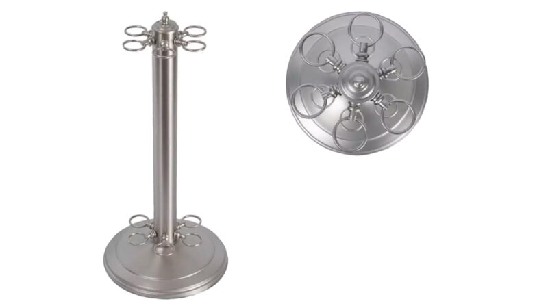 Stainless metal floor rack