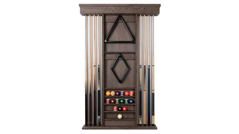 Weathered Oak Ambassador Wall Cue Rack