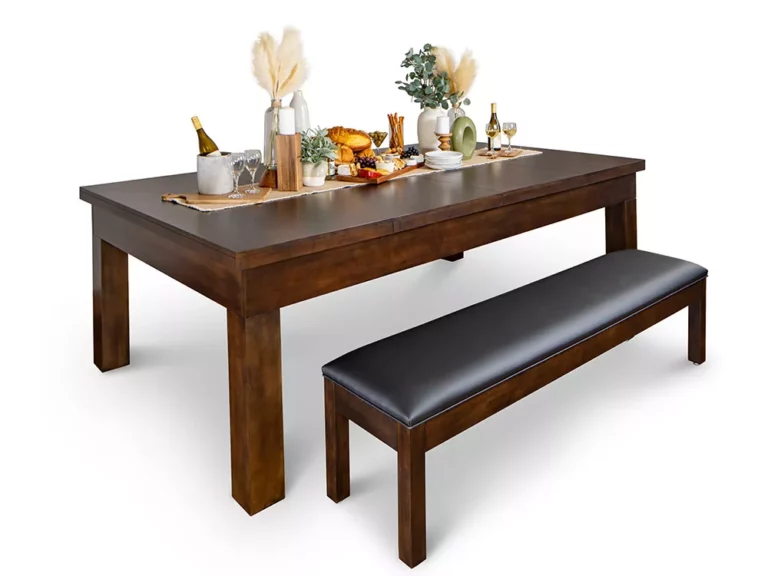 Polk with dining top setting and bench