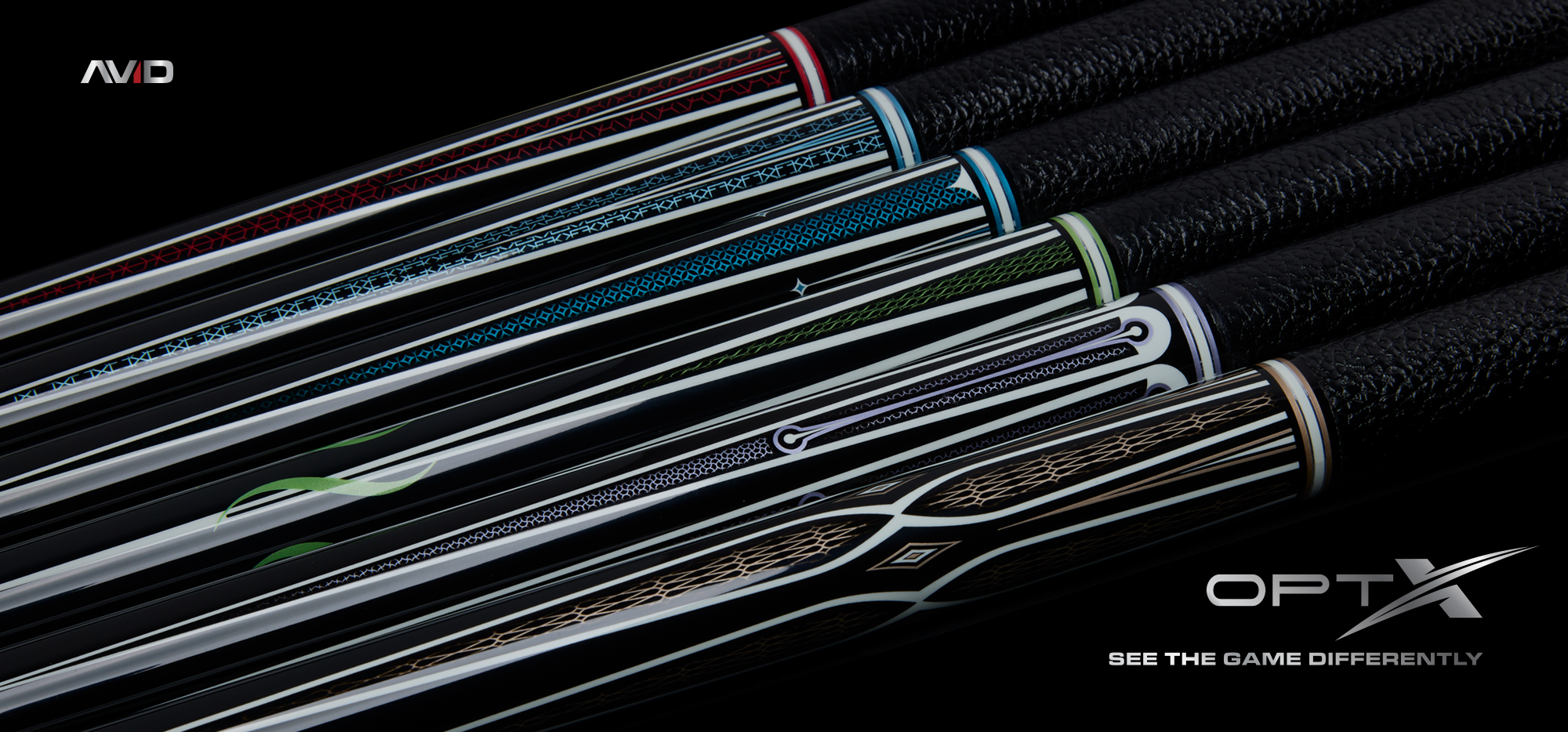 2022 Cuetec Avid Opt-X Cues Group Shot