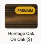 Hertiage Oak Finish on Oak Wood +$360.00