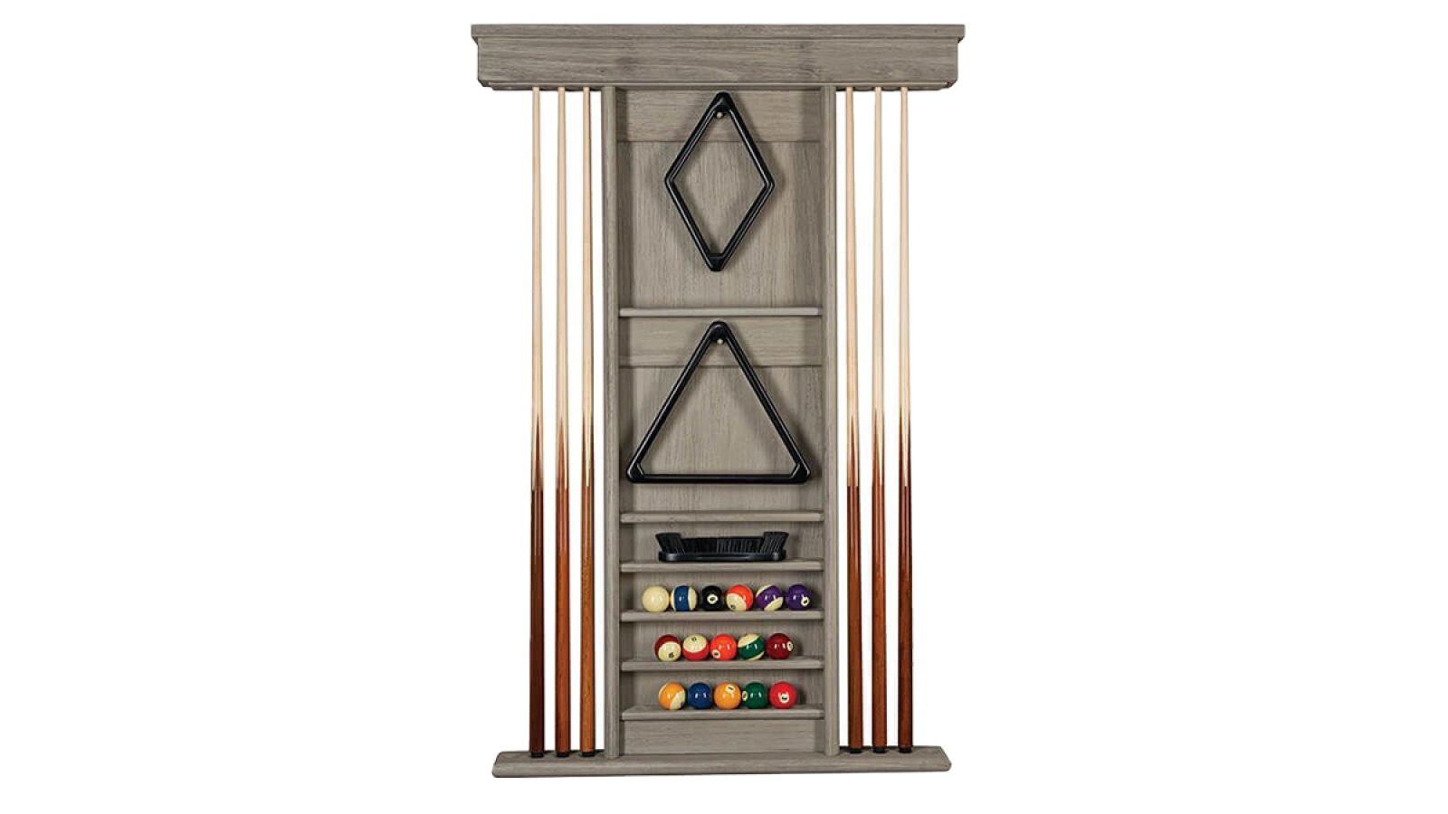 Barndoor gray ambassador wall cue rack