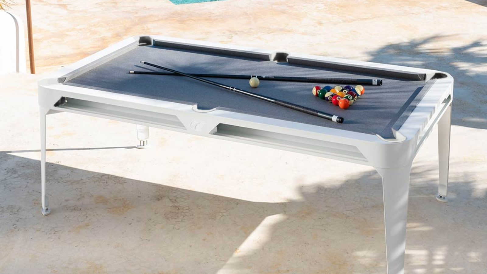 Billard Hyphen Cornilleau blanc arctic blanc tapis clair