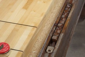 Canton shuffleboard pucks scoring closeup 3
