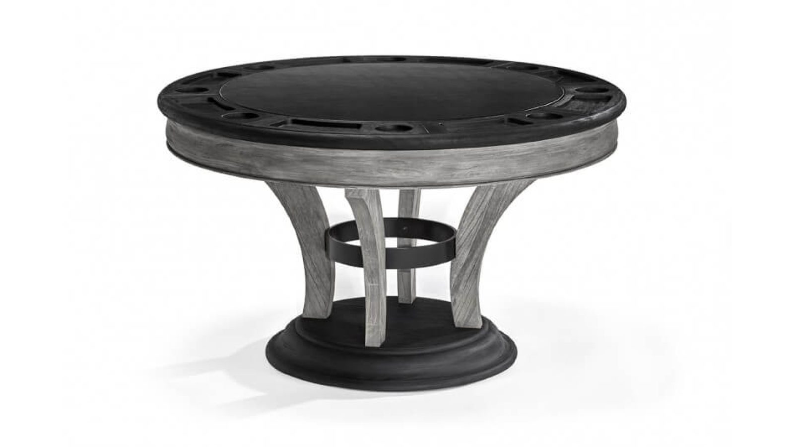 Centennial game table black wire brush rustic grey 2 with reversible game top