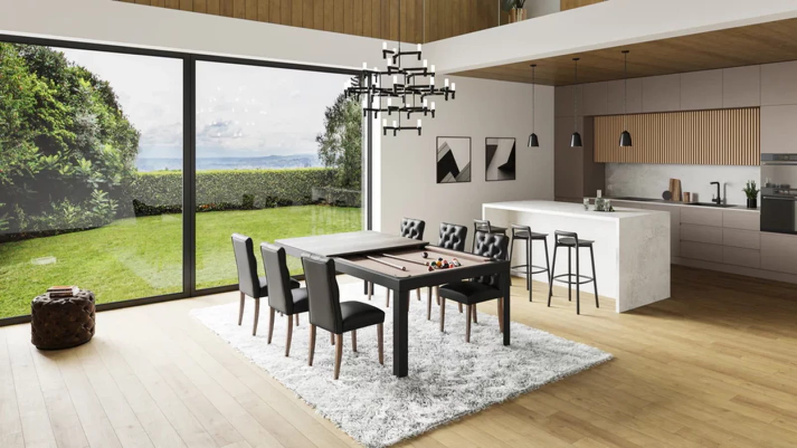 Conver table Black Staged