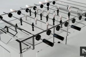 Foosball Crystal Modern Massimiliano Maggio Acrylic detail