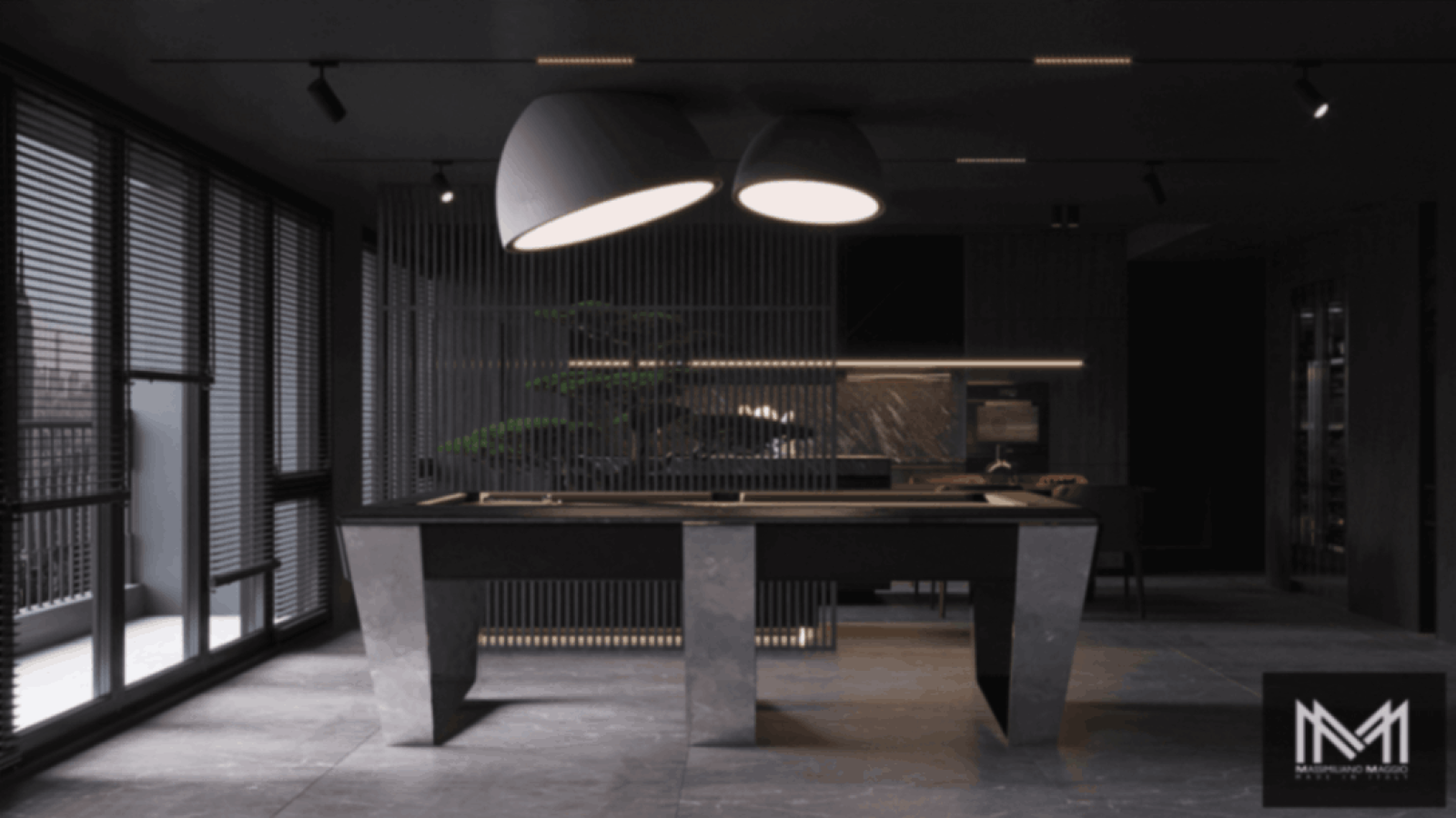 Mito-Pool-Table-Massimiliano-Maggio-Black Mito Pool Table Massimiliano Maggio Black