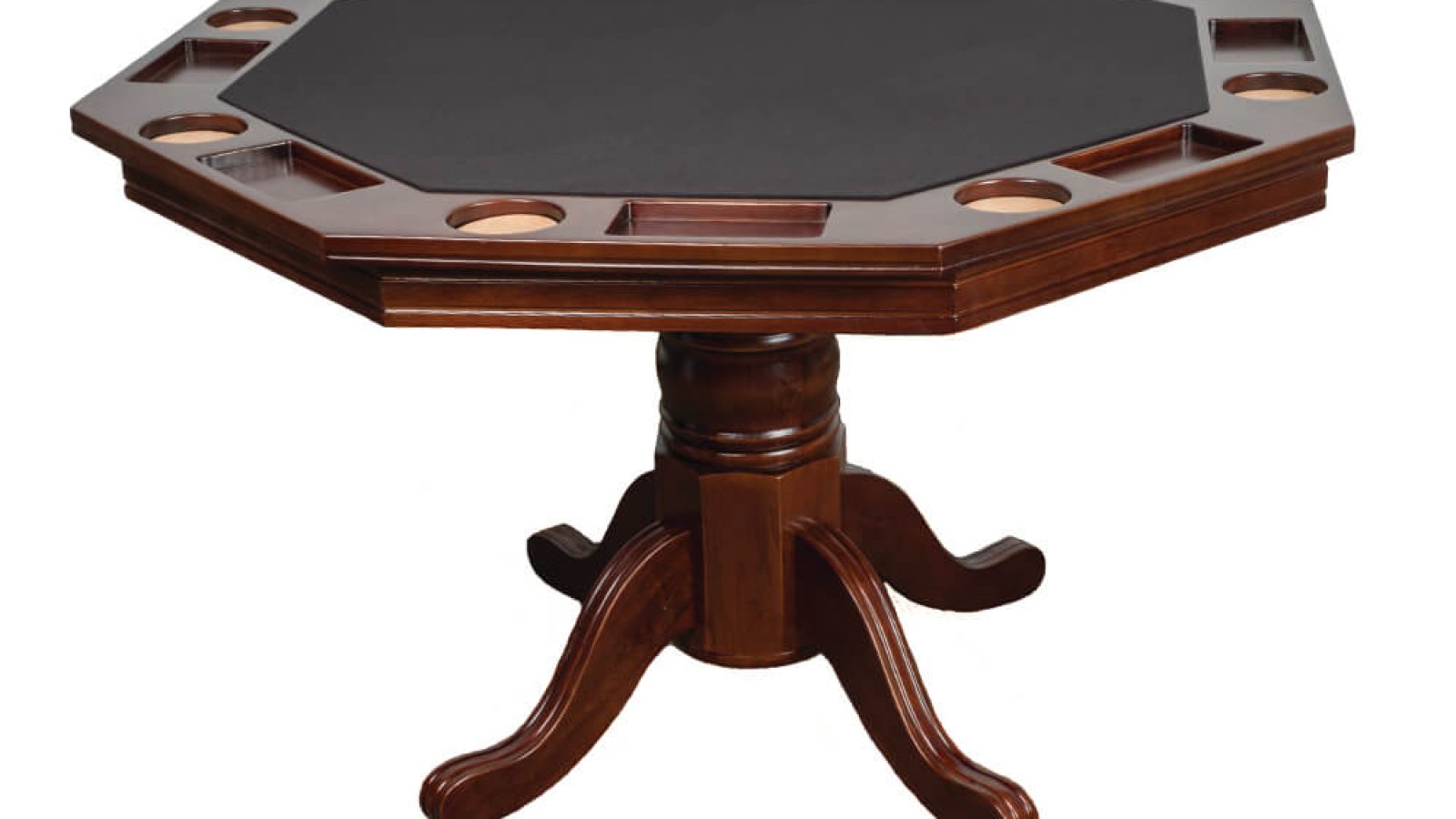 Octagonal Poker table in Espressso comp