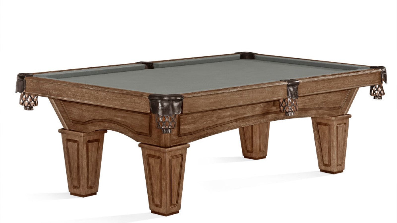 batch1 allenton 7 foot pool table with tapered leg rustic dark brown 1