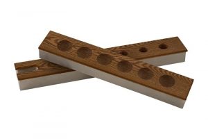 la condo cue rack 2pc wall rack oak stainless bridge