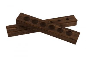 la condo cue rack 2pc wall rack walnut bridge