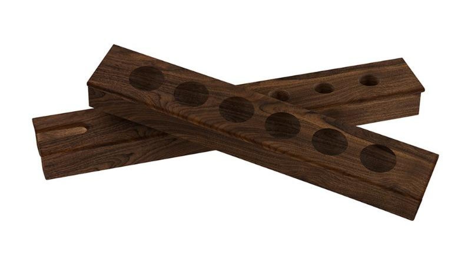 la condo cue rack 2pc wall rack walnut bridge